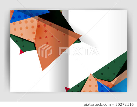 Triangle business print template 30272116