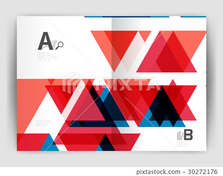 Vector triangle business annual report cover print 30272176