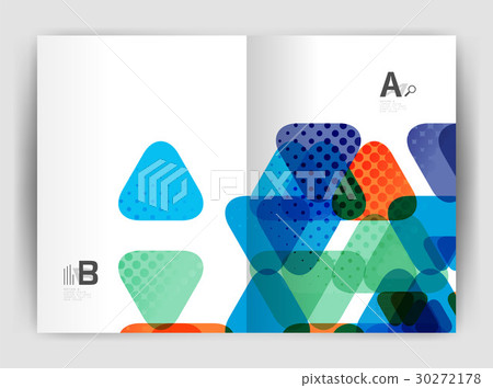 Vector triangle business annual report cover print 30272178