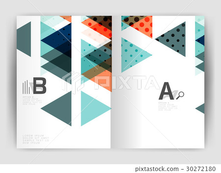 Vector triangle business annual report cover print - Stock Illustration ...