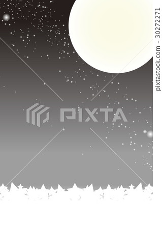 背景材料壁紙，夜景，星空，銀河系，銀河系，閃閃發光，秋天，滿月，月亮觀賞，滿月，月光，月光 30272271