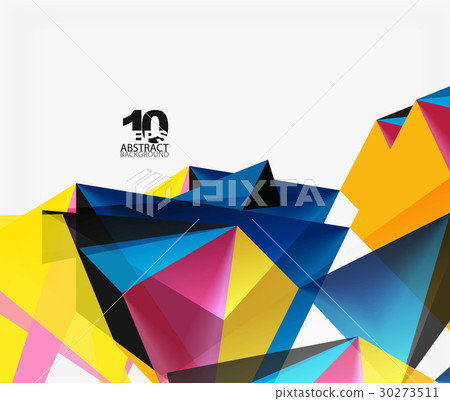 3d triangles geometric vector 30273511