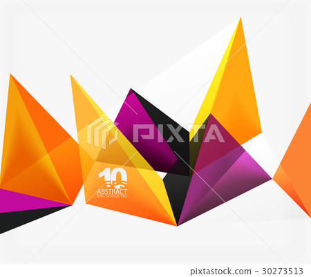 3d triangles geometric vector - Stock Illustration [30273513] - PIXTA