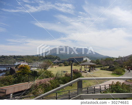 從Nagisa公園以東看到的櫻島櫻花島熔岩 30274681