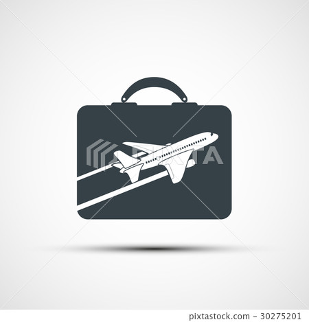 Plane on suitcase. Plane on suitcase. 30275201