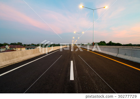 Paved roads and traffic lines Paved roads and traffic lines 30277729