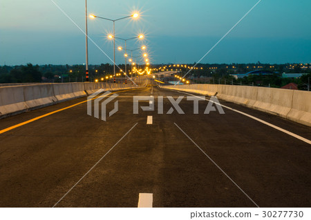 Paved roads and traffic lines Paved roads and traffic lines 30277730