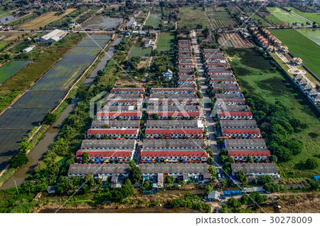 Housing, farmland land development aerial photo 30278009
