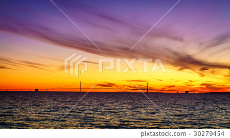 Sunset over Straits of Mackinac Sunset over Straits of Mackinac 30279454