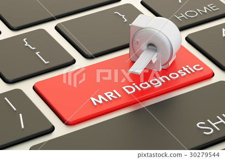MRI diagnostic concept on keyboard button 30279544