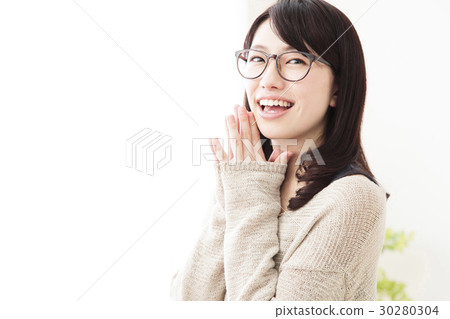 女式眼鏡女孩年輕女性休閒 30280304