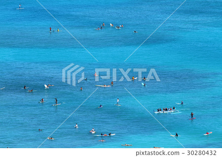 懷基基海灘 夏威夷 衝浪 30280432