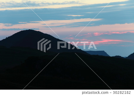 Before dawn seen from Shikoku Karst plateau 30282182