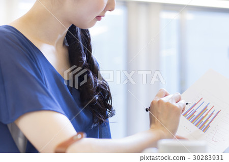 辦公室圖像業務女人身體部位 辦公室圖像業務女人身體部位 30283931