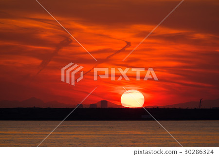 Sunset in Tokyo Bay, Sunset, Sunset cloud 30286324