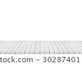 White wood table on white background for product 30287401