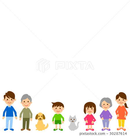 家庭三代橫向一排 家庭三代橫向一排 30287614