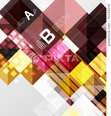 Minimalistic square shapes abstract background 30289240