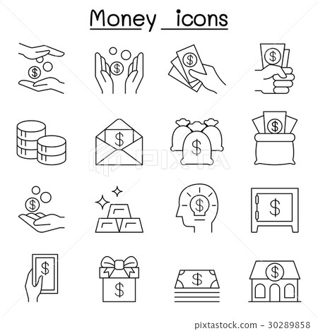 Money & Hand, investment, asset icons  30289858