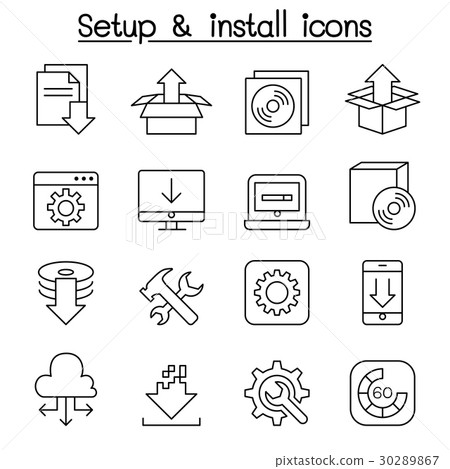 Setup Install Icon Setup , configuration, Installation icon - Stock Illustration [30289867 ...