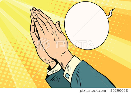 Men hands in prayer 30290038