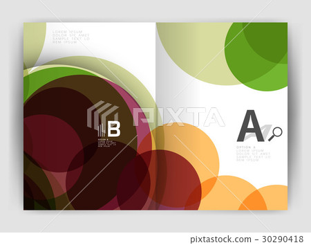 Abstract circles, annual report covers. Modern 30290418