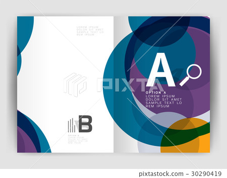 Abstract circles, annual report covers. Modern 30290419