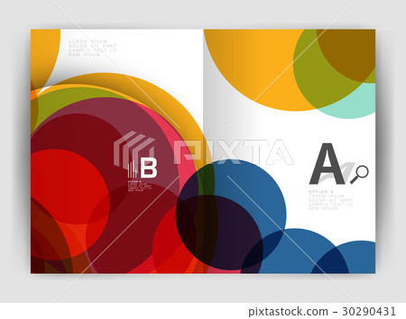 Abstract circles, annual report covers. Modern 30290431