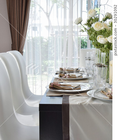 dining table and comfortable chairs in modern home dining table and comfortable chairs in modern home 30291092