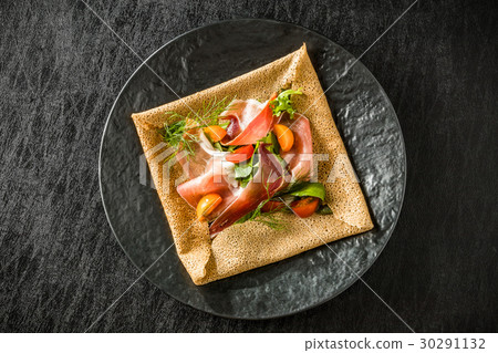 Buckwheat flour crepe gullette galette French food Buckwheat flour crepe gullette galette French food 30291132