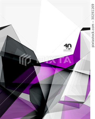 Low poly geometric 3d shape background 30291169