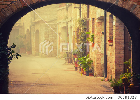 San Quirico d'Orcia city street San Quirico d'Orcia city street 30291328