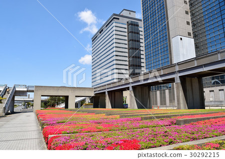 辦公樓和花壇 辦公樓和花壇 30292215