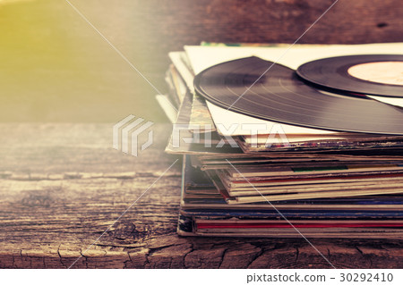 stack of old records stack of old records 30292410