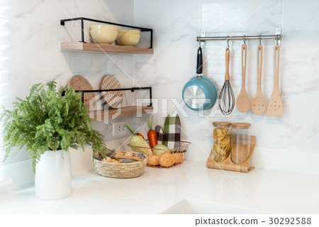 Kitchen wood utensils, chef accessories. Kitchen wood utensils, chef accessories. 30292588