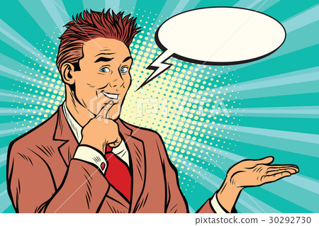 Smiling businessman promoter Smiling businessman promoter 30292730