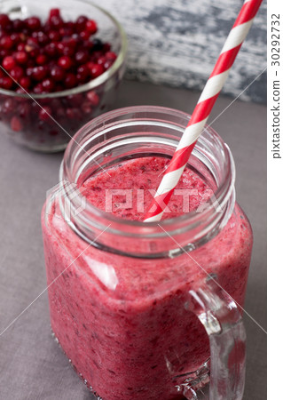 cranberry smoothie in Mason jar cranberry smoothie in Mason jar 30292732