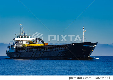 Black cargo ship Black cargo ship 30295441