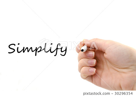 Female hand over white background 30296354