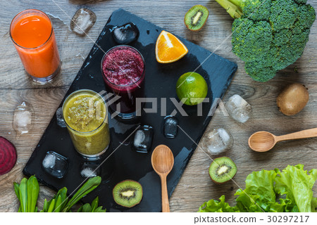 Detox diet. Healthy eating. Different colorful Detox diet. Healthy eating. Different colorful 30297217