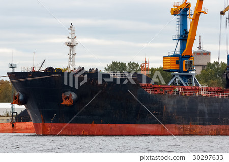 Black cargo ship Black cargo ship 30297633