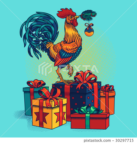 Vector illustration of a rooster 30297715