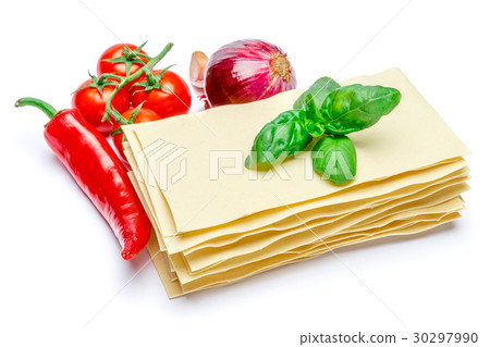 dried uncooked lasagna pasta sheets and vegetables dried uncooked lasagna pasta sheets and vegetables 30297990