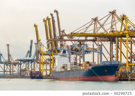 Industrial port container ship Industrial port container ship 30298725