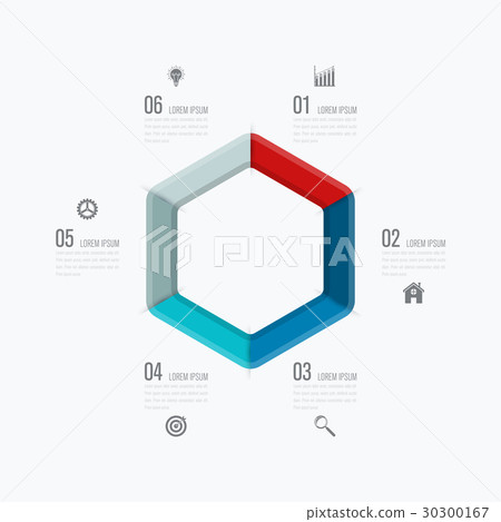 Infographics template six options - Stock Illustration [30300167] - PIXTA