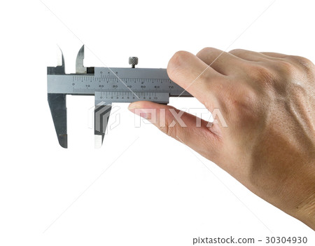 hand grab Calliper on white background 30304930