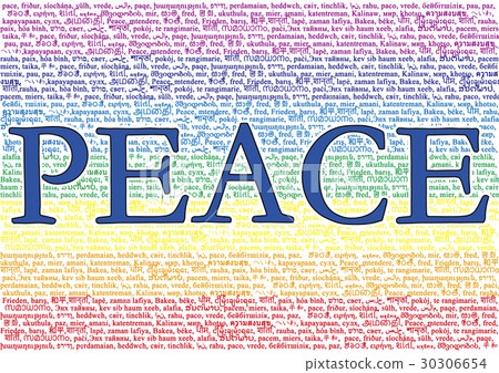 Let's say PEACE in terms of words all over the world 30306654