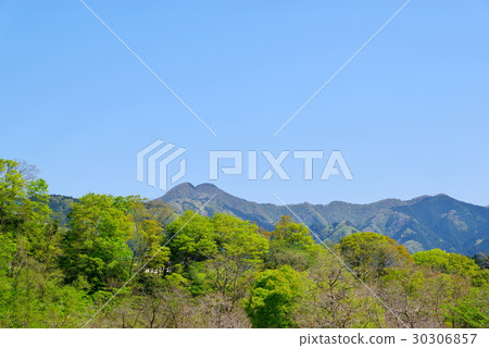 Moe-leering mountain and blue spring Satoyama's spring 30306857