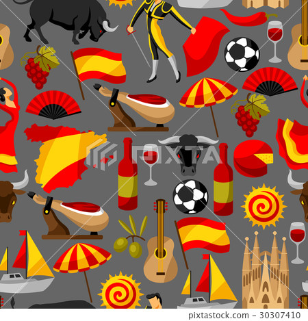 Spain seamless pattern. Spanish traditional Spain seamless pattern. Spanish traditional 30307410