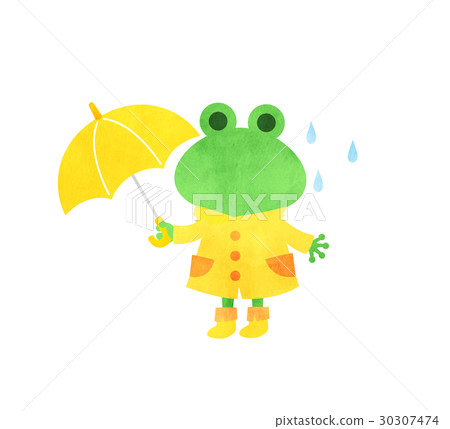 A frog popping on an umbrella 30307474